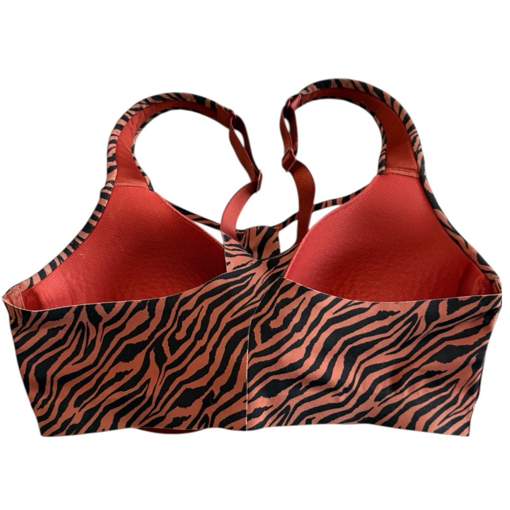 VICTORIA’s SECRET Zebra Print Sports Bra in Orange /Black Size 34DD — WILD!!! - Picture 2 of 5
